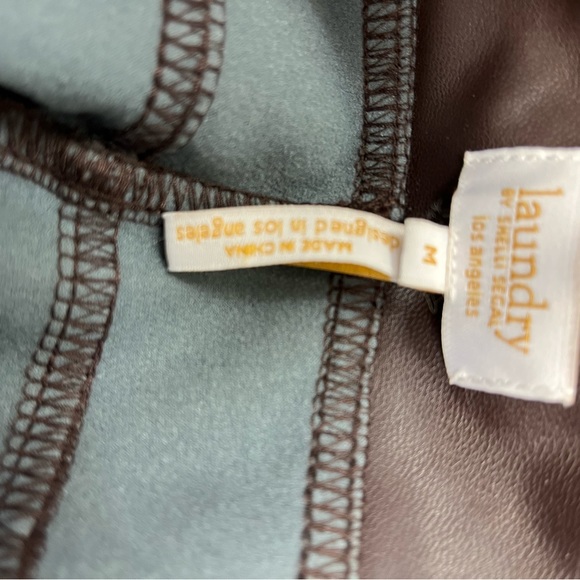 NWT Size Med Laundry by Shelli Segal 
Women's Faux Leather Pull-On Pants - Picture 5 of 7